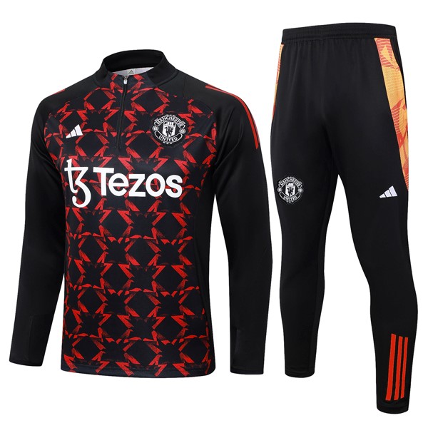 Sudadera De Training Manchester United 2024/25 Rojo Negro 3